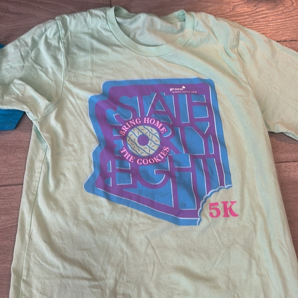 State forty eight- AZ 5K Kids Graphic Tees - Blue and Mint - Picture 3 of 7